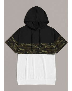 Camo Black & White Custom Men Letter and Printed Hoodie