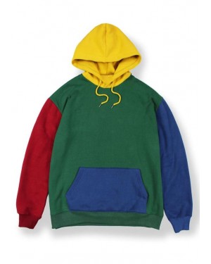 Green-Color-Block-Customization-Hoodie-with-Adjustable-Drawstring-and-Kangaro-Pocket-TS-1324-21-(1)