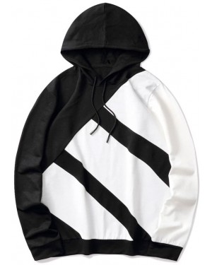 Most Selling Men Multi Color Block Hooded Sweatshirt with Custom Brand Services