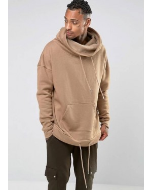 Oversized Customizable Sweatshirt With Cowel Neck Drawstring Hoodie