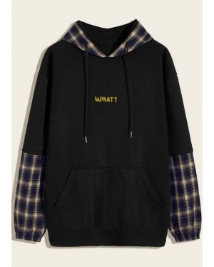 Customizable-Tartan-&-Letter-Graphic-Drawstring-Hoodie-Suppliers-TS-1227-20-(2)