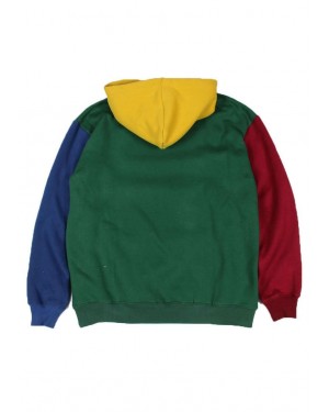 Green-Color-Block-Customization-Hoodie-with-Adjustable-Drawstring-and-Kangaro-Pocket-TS-1324-21-(1)